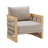 Riva 4 - Pieces Outdoor Patio Coversation Sofa Set, Teak Frame & Hand-made Woven Rope-129574442