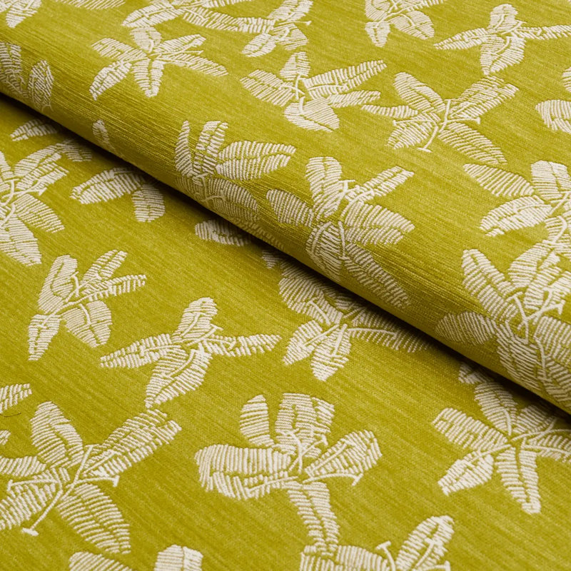 Schumacher X Caroline Z Hurley Hibiscus Fabric, Yellow