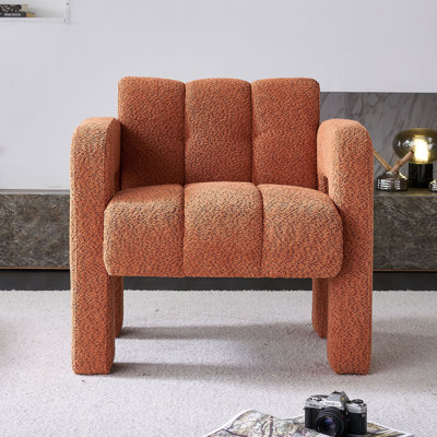 Practical Single Chair, Wide Upholstered Accent Chair