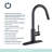 Pull Down Single Handle Kitchen Faucet With Deck Plate, Handles and Supply Lines-61413917