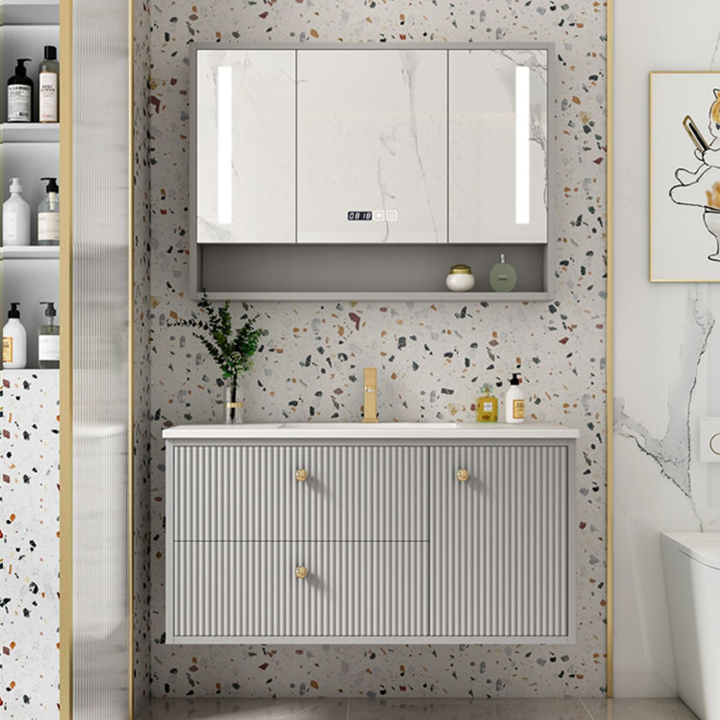 Modern simple bathroom cabinet, Gray