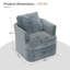 Upholstered Chenille Swivel Armchair-1426768096