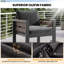 Ensemble de meubles de patio en aluminium, ensemble de 2 fauteuils en métal avec table basse pour ensemble de conversation de patio