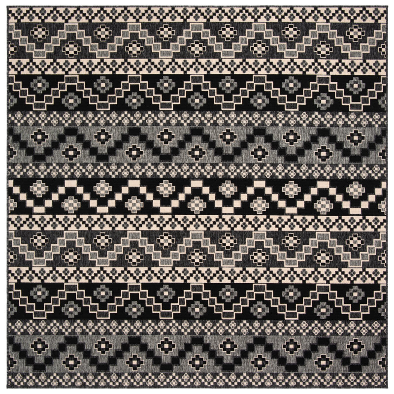 Northpoint Veranda Geometric Indoor/Outdoor Area Rug, Square 8'