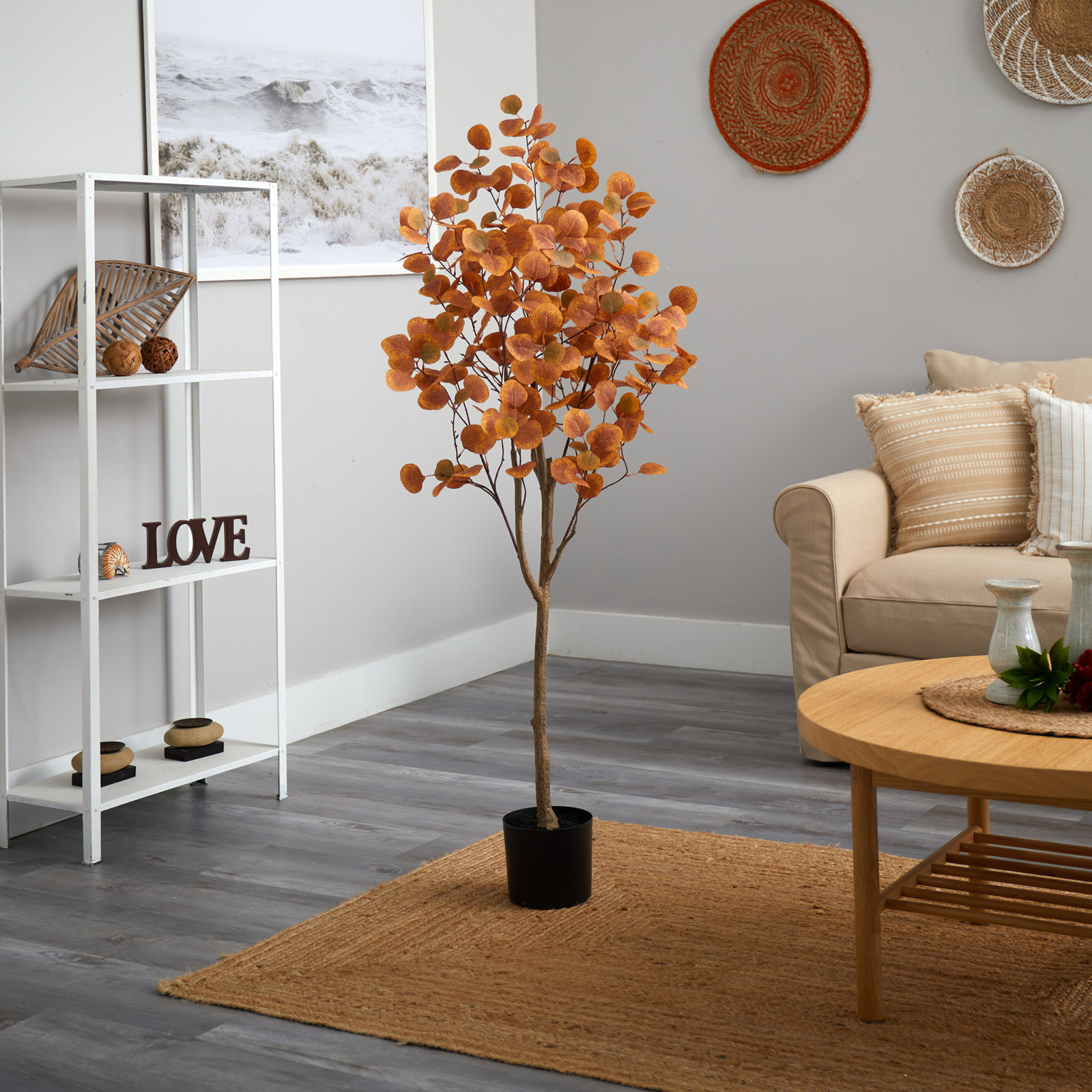 60'' Faux Eucalyptus Tree in Pot Liner