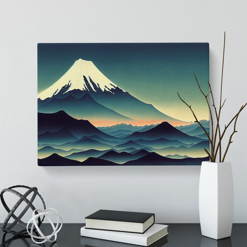 Passionate Japanese Mountains - Wrapped Canvas Print, 35cm H x 50cm W x 3cm D