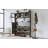Multifunctional Tipping Bucket Shoe Cabinet With Storage Shelf & 6 Flip Drawers, Large Hall Tree With Tempered Glass Doors, Foyer Cabinet With 4 Hooks For Hallway