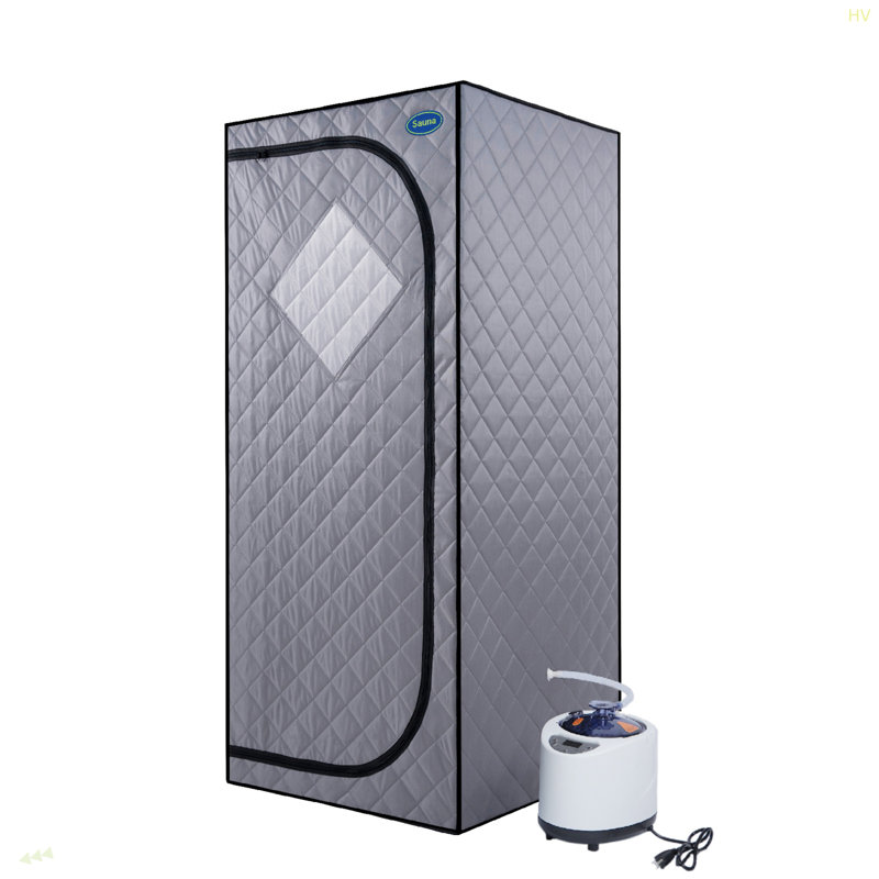 Full Size Portable Steam Sauna Tent–Personal Home Spa, With Steam Generator, Remote Control, Foldable Chair, Timer And PVC Pipe Connector Easy To Install.Fast Heating, With FCC Certification