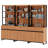 Aadam  3 PCS Modern 72" Tall Bookcases With Metal Base And Adjustable Shelves, Library Book Shelf With Storage Cabinet And Open Book Shelfs, Wood Bookshelves For Home Office, Living Room,-1014579163-1014579172