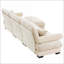 Canapé modulaire, canapé modulaire en L en velours crème avec repose-pieds mobile Accoudoirs renforcés pour le salon | Velours | Crème