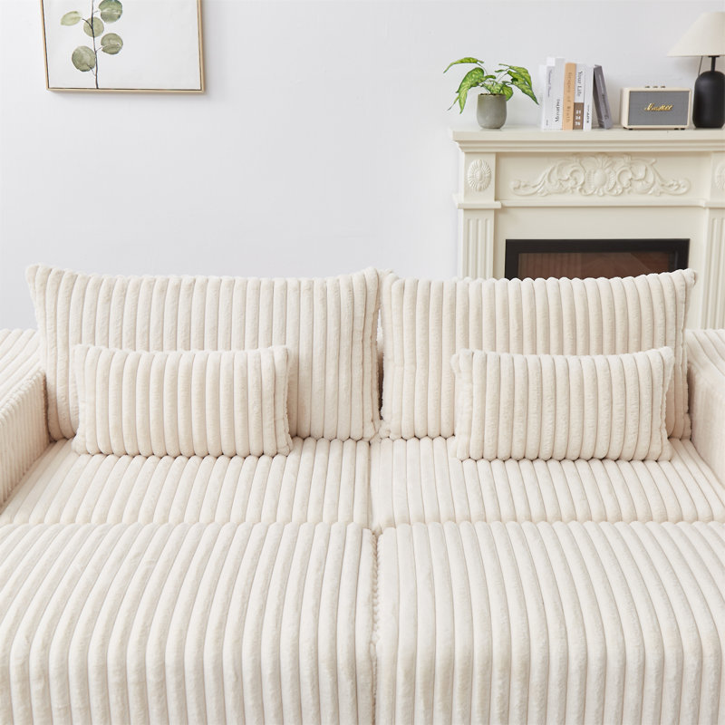 Méridienne surdimensionnée 87 po, Beige