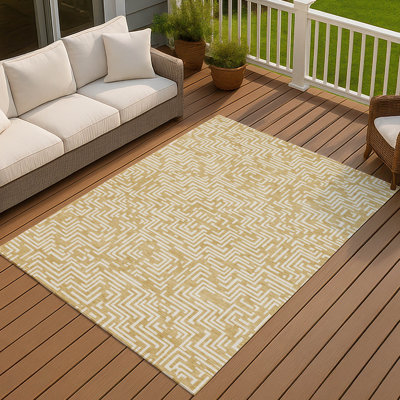 Tapis géométrique intérieur / extérieur lavable à la machine Chantille ACN2664