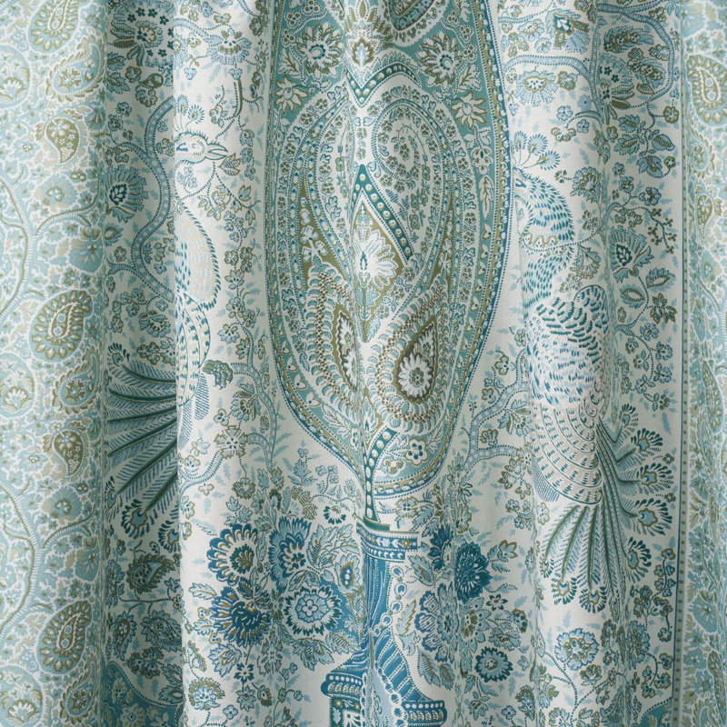 Tissu à motif cachemire Colmery, Paon