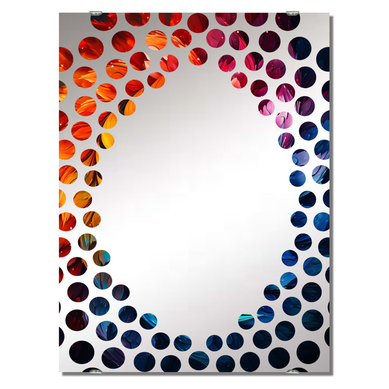 Carlsbourg - Miroir mural fractal abstrait, 40 po x 30 po