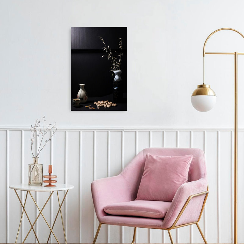 Impression d'art mural contemporain noir foncé, H 24 po x l 16 po