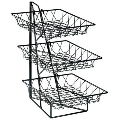 Cal-Mil 1293-3 Three Tier Merchandiser With Square Wire Baskets - WS-21112933