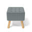 Germain Square Solid Colour Footstool Ottoman-40240732