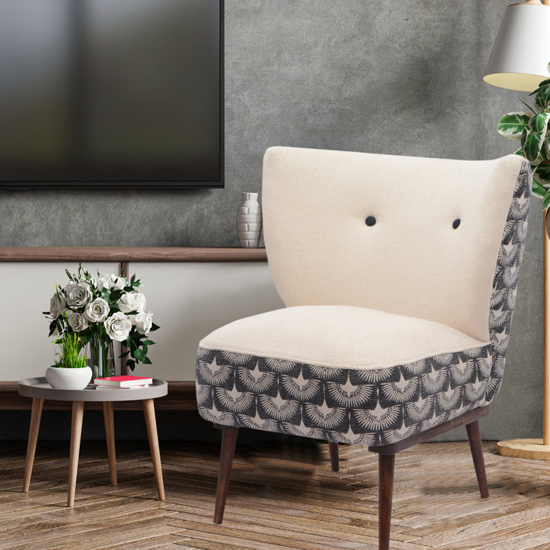  Fauteuil d'appoint transitionnel en coton fait à la main Art Deco