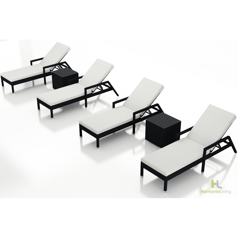 Obaid Outdoor Chaise Lounge, Coffee Bean, Canvas Henna Sunbrella® Canvas