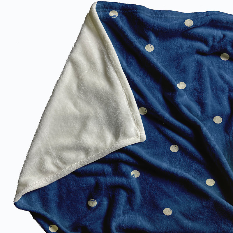Briony Plain Weave / Muslin Throw Blanket, Blue