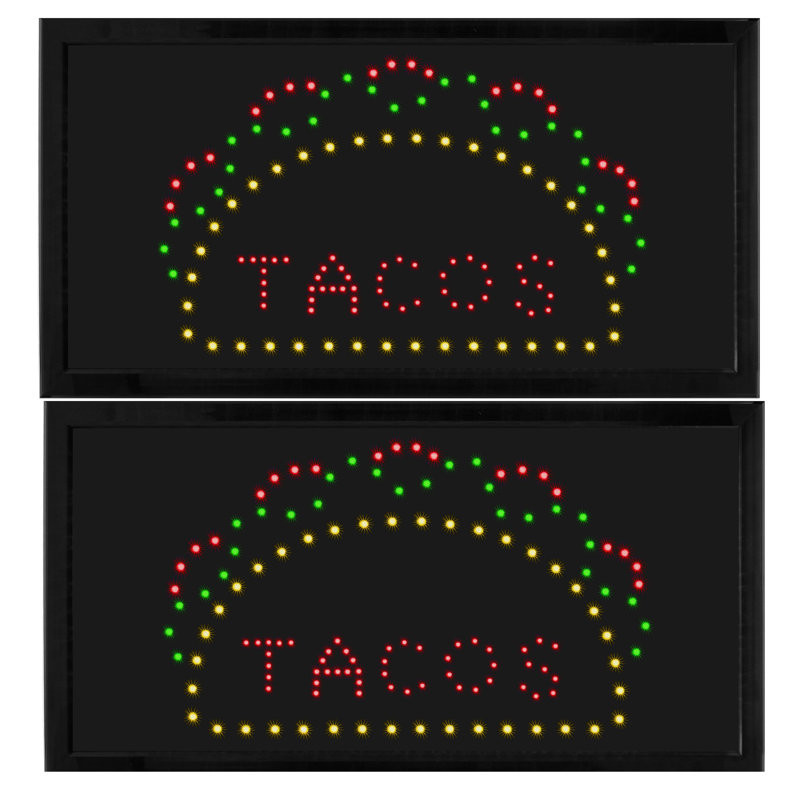 LED Rectangular Taco Sign