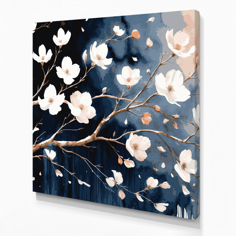 Art mural sur toile Botanical Dogwood Branches, H 12 po x l 12 po