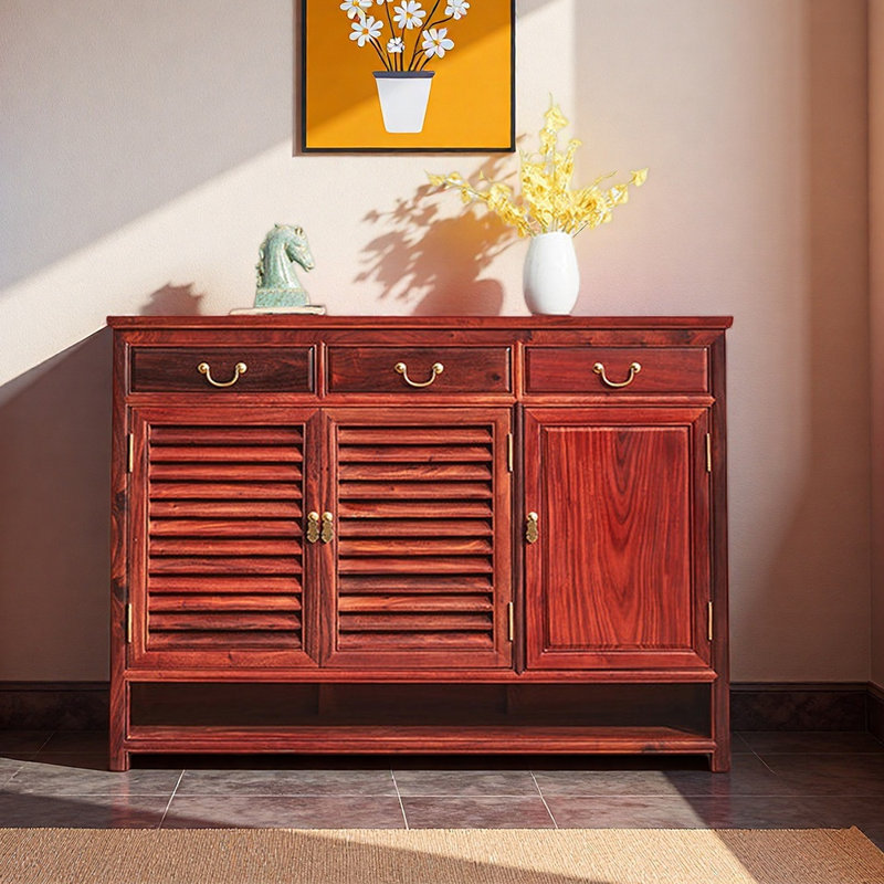 Solid wood furniture storage shoe cabinet, 38.58" H x 53.54" W x 15.35" D