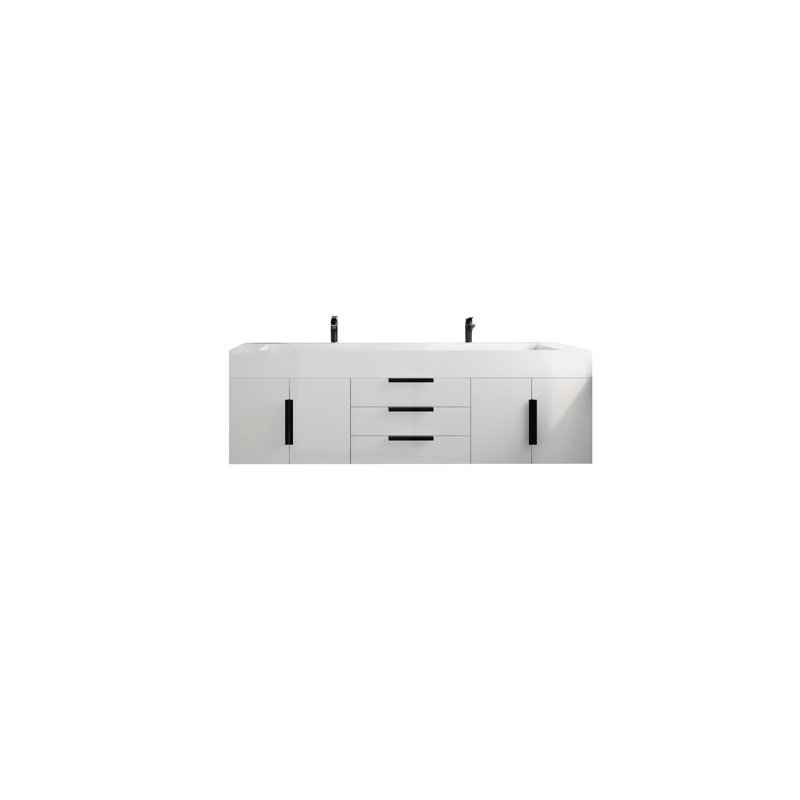 Meuble-lavabo simple mural 72 po Jessica, Blanc