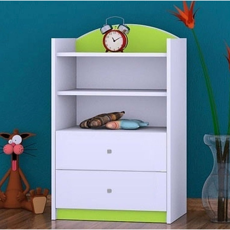 Hallie 96cm H Kids Cube, Green, 92cm H x 60cm W x 34cm D