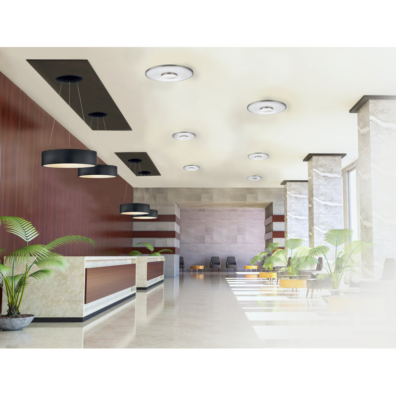 Silvie Acrylic LED Flush Mount, Brushed Nickel