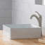 Lavabo de salle de bain vasque en céramique mince Kraus Viva avec bonde escamotable