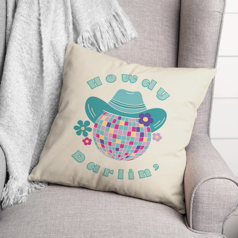 Howdy Darlin 18 x 18 Spun Poly Pillow