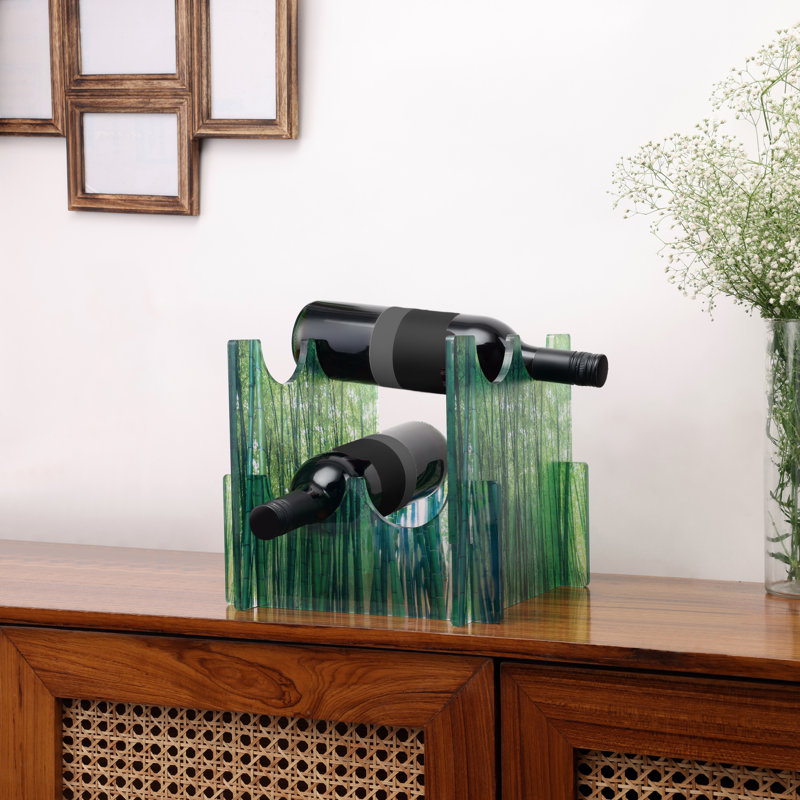 Wine Bottle Rack in Green