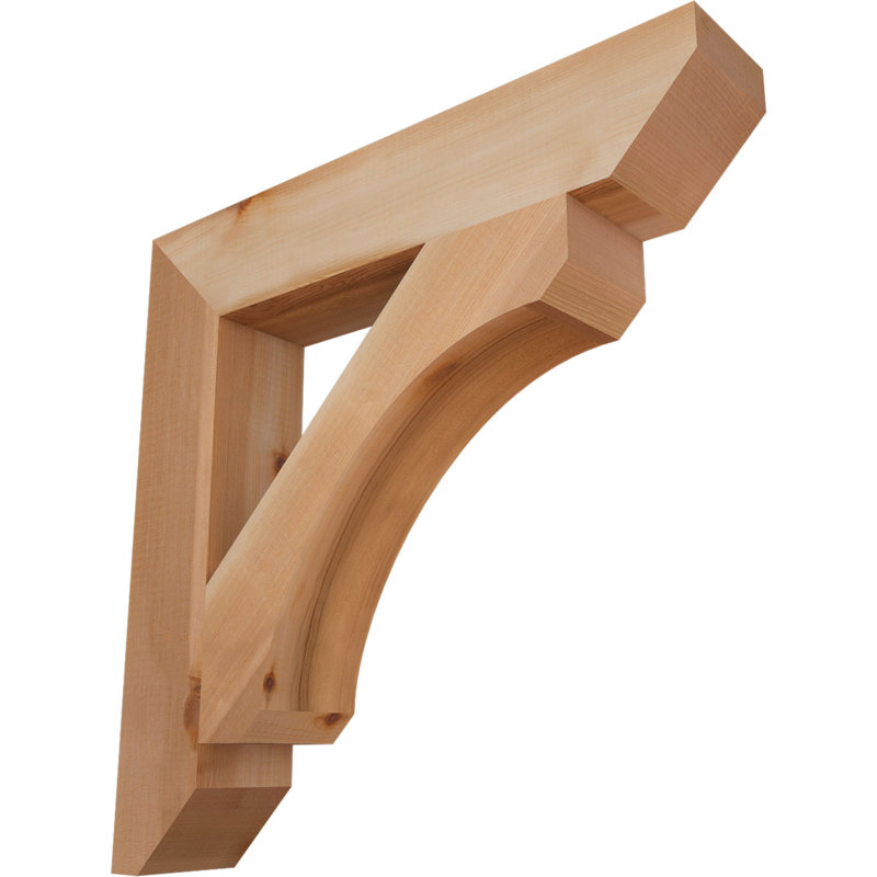 Support en bois / corbeau, Cèdre rouge de l'Ouest (lisse), H 22 po x l 3,5 po x P 22 po