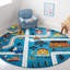 Tapis bleu / beige Zeno-1962622305
