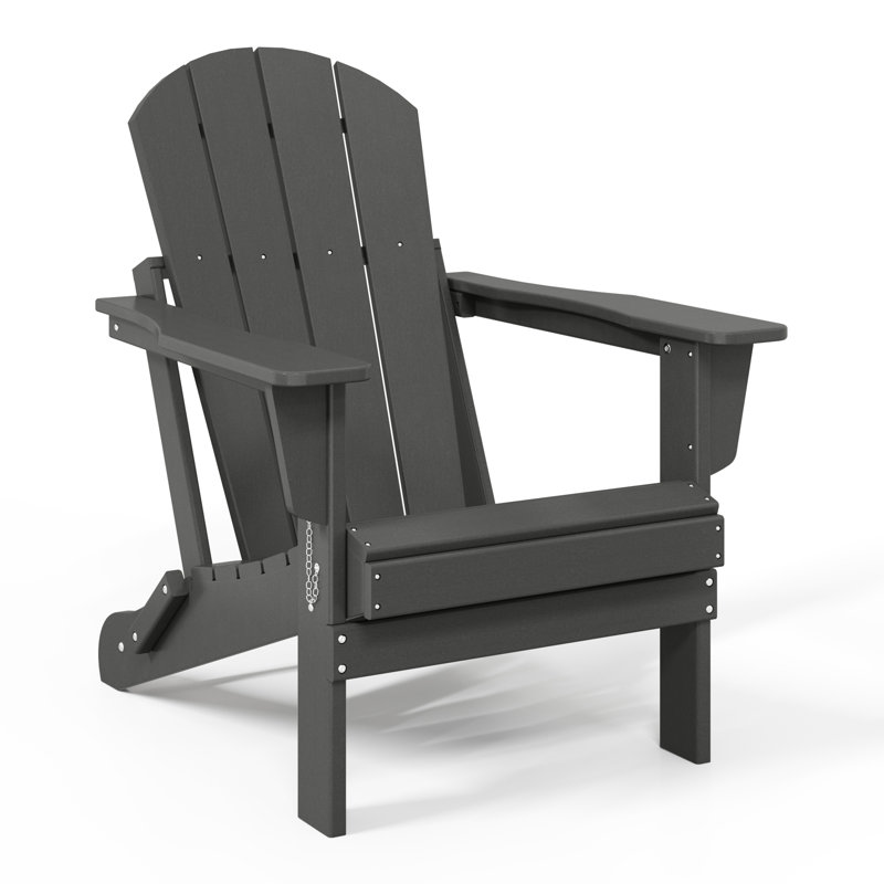 Chaise Adirondack pliante Vinnie, Gris