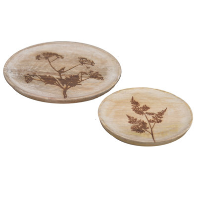 Ensemble de 2 assiettes fleurs de prairie sauvage