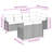 vidaXL Garden Sofa Set Grey Poly Rattan-238633940