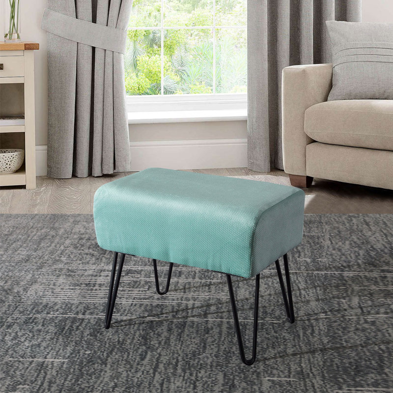 Avilla Upholstered Ottoman, Agate Polyester