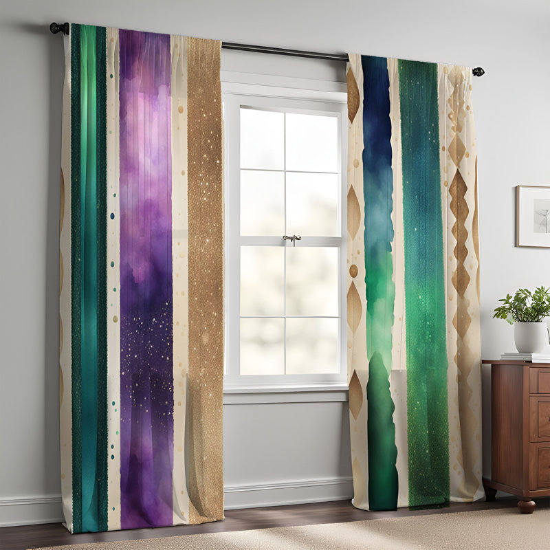 Paire de rideaux semi-transparents en polyester Rockston, L 20 po x L 52 po