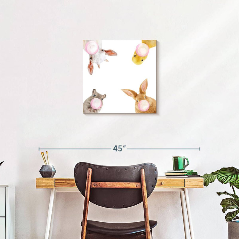 «Fluffy Bubble Gum» sur toile, H 20 po x l 20 po