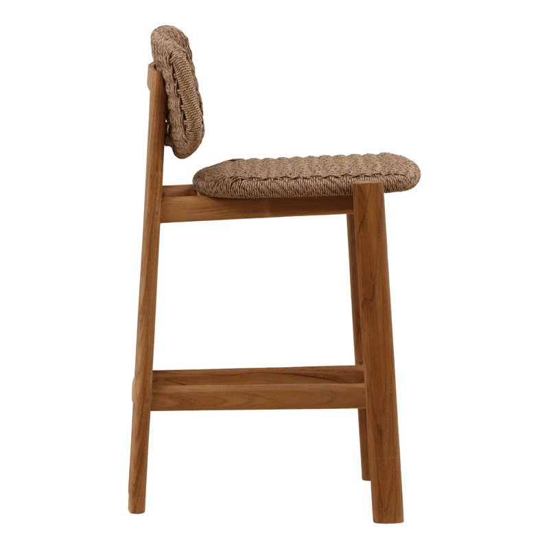 Alva Outdoor Counter Stool Light Brown