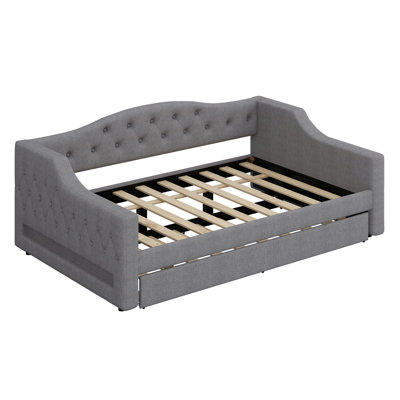 Upholstered Daybed With LED Belt And Trundle