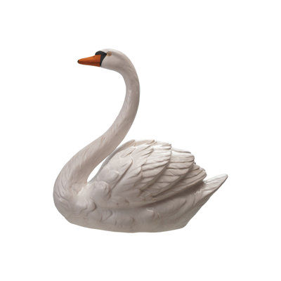 Stoneware Swan Decor