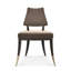 Caress Velvet Side Chair in Smoky Taupe