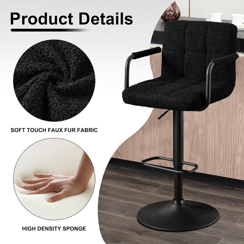 Eldredge Swivel Adjustable Height Stool (Set of 2)