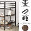 Structure de lit mezzanine pour lit simple Junior - Métal avec tablette