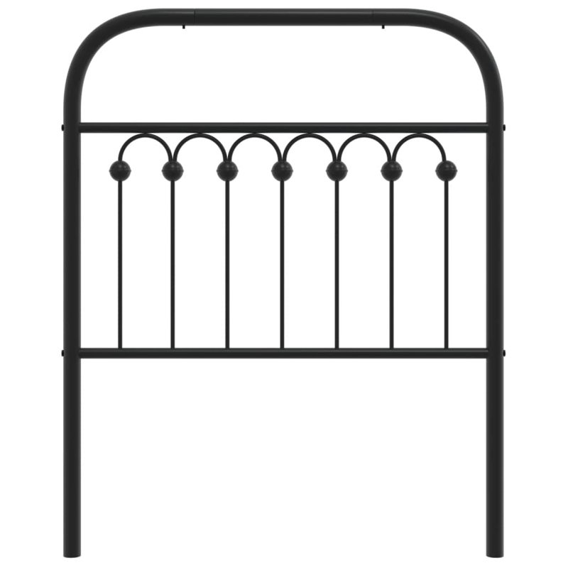 Vidaxl Metal Replace Headboard Black 180 Cm, 100cm H x 80cm W x 3cm D, Black