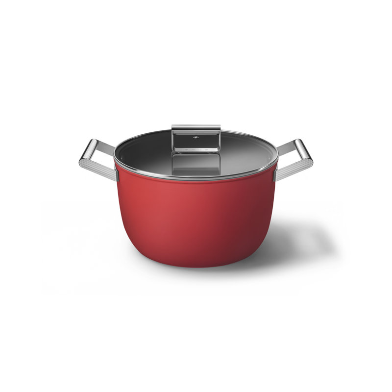 SMEG Casserole Dish w/ Lid, Red, 8.1365 qt.