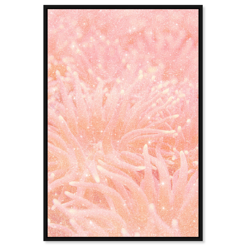 Deep Sea Flowers Print by Oliver Gal, 16"H x 11"W, Black Floater Frame